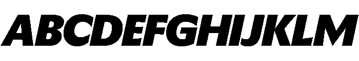 EKNoticeSans BlackItalic Font UPPERCASE