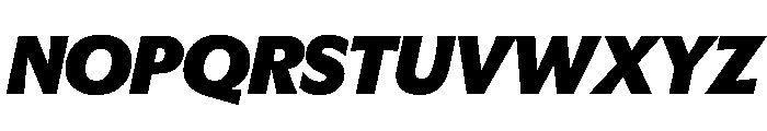 EKNoticeSans BlackItalic Font UPPERCASE