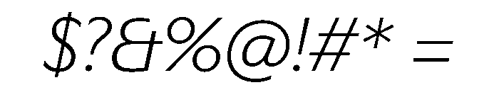 EKNoticeSans LightItalic Font OTHER CHARS