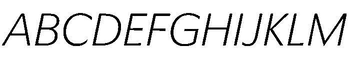 EKNoticeSans LightItalic Font UPPERCASE
