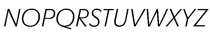 EKNoticeSans LightItalic Font UPPERCASE