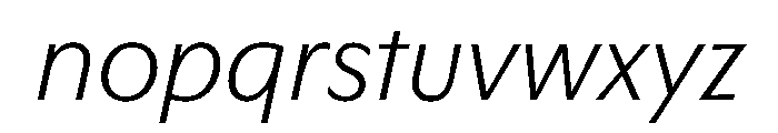 EKNoticeSans LightItalic Font LOWERCASE