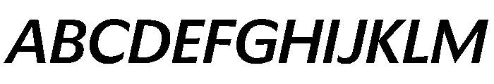 EKNoticeSans MediumItalic Font UPPERCASE