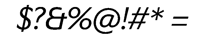 EKNoticeSans RegularItalic Font OTHER CHARS