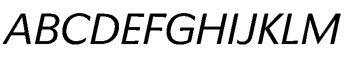 EKNoticeSans RegularItalic Font UPPERCASE
