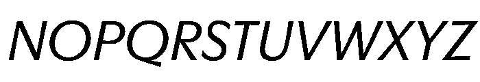 EKNoticeSans RegularItalic Font UPPERCASE