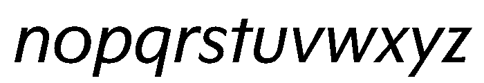 EKNoticeSans RegularItalic Font LOWERCASE