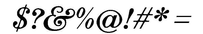 EKRoumald BoldItalic Font OTHER CHARS