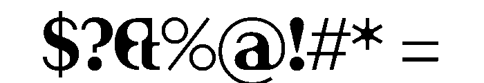 EKUltimo Bold Font OTHER CHARS