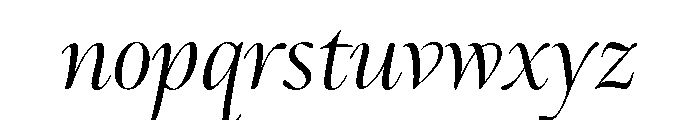 Ellery Regular Italic Font LOWERCASE