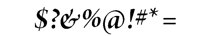 Ellery Semibold Italic Font OTHER CHARS