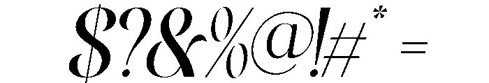 ELACONTRY Italic Font OTHER CHARS