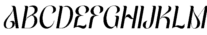 ELACONTRY Italic Font UPPERCASE