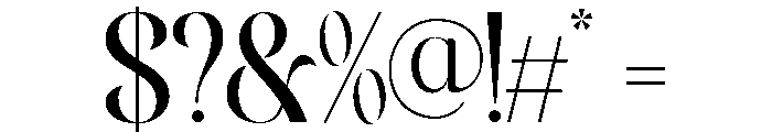 ELACONTRY Regular Font OTHER CHARS