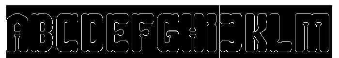 ELEPHANT TRUNK-Hollow-Inverse Font UPPERCASE