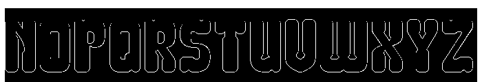 ELEPHANT TRUNK-Hollow-Inverse Font UPPERCASE