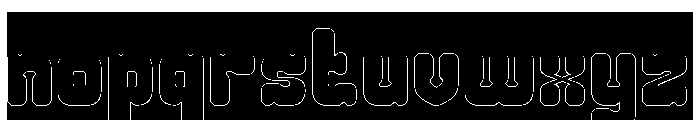 ELEPHANT TRUNK-Hollow-Inverse Font LOWERCASE
