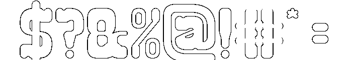 ELEPHANT TRUNK-Hollow Font OTHER CHARS