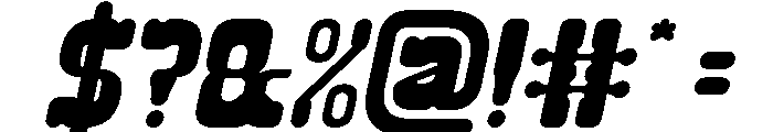 ELEPHANT TRUNK Italic Font OTHER CHARS