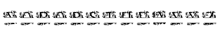Elarose Split Monogram Font LOWERCASE