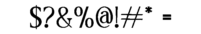 Elcherin Regular Font OTHER CHARS