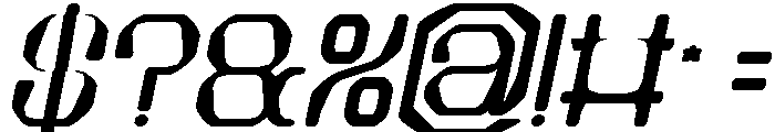 Electric Machine Bold Italic Font OTHER CHARS