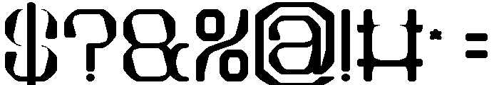 Electric Machine Bold Font OTHER CHARS