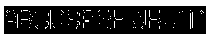 Electric Machine-Hollow-Inverse Font UPPERCASE