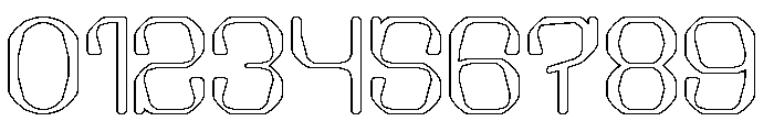 Electric Machine-Hollow Font OTHER CHARS