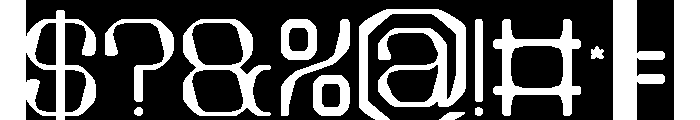 Electric Machine-Inverse Font OTHER CHARS