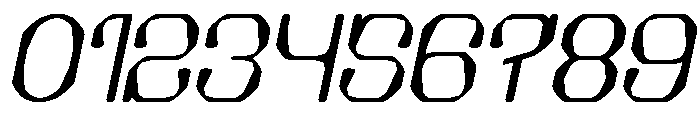 Electric Machine Italic Font OTHER CHARS