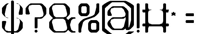 Electric Machine Font OTHER CHARS