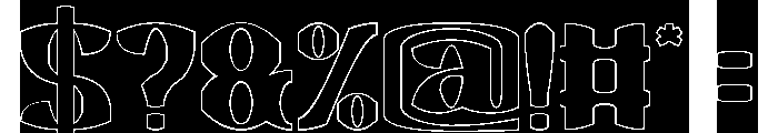 Electro Dragon-Hollow-Inverse Font OTHER CHARS