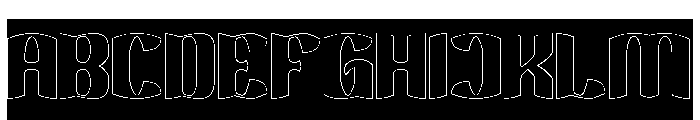 Electro Dragon-Hollow-Inverse Font UPPERCASE