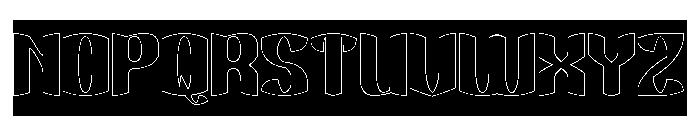 Electro Dragon-Hollow-Inverse Font UPPERCASE