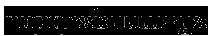 Electro Dragon-Hollow-Inverse Font LOWERCASE
