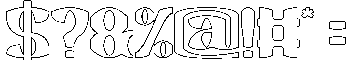 Electro Dragon-Hollow Font OTHER CHARS
