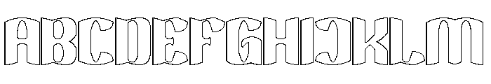 Electro Dragon-Hollow Font UPPERCASE