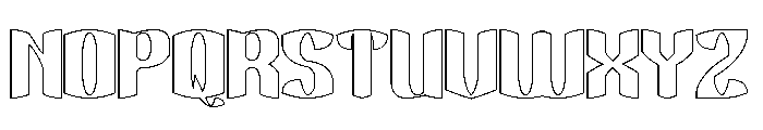 Electro Dragon-Hollow Font UPPERCASE