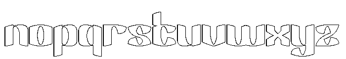 Electro Dragon-Hollow Font LOWERCASE