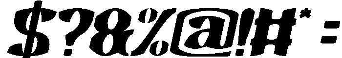 Electro Dragon Italic Font OTHER CHARS