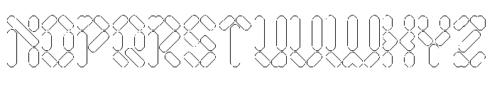 Electro Magnetic-Hollow Font UPPERCASE