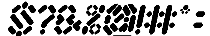 Electro Magnetic Italic Font OTHER CHARS