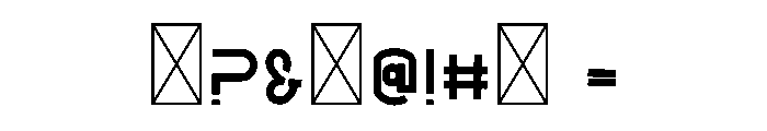 Electron Font OTHER CHARS