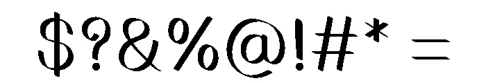 Elegance Serif 46 Font OTHER CHARS