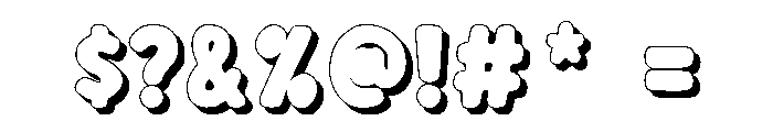 Elegancy  Shadow Font OTHER CHARS