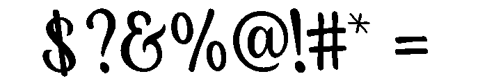 Elegancy Slant Font OTHER CHARS