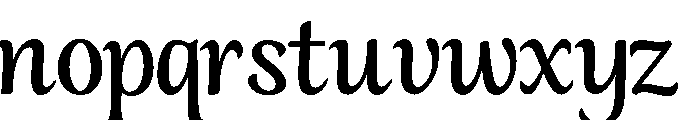 Elegancy Slant Font LOWERCASE