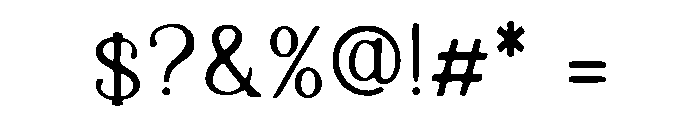 Elegant Assimetric Font OTHER CHARS