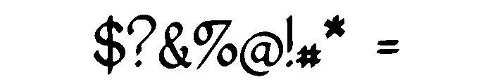 Elegant_Gothic Font OTHER CHARS
